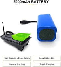 YUNIQUE GREEN-CLEAN 1-dielna Lipo batéria 7.4V 5200mAh Lipo batéria pre Flytec 2011-5 1.5kg Nakladací čln na diaľkové ovládanie
