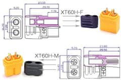 YUNIQUE GREEN-CLEAN Vysoko kvalitné konektory Xt60H, Male-Female s ochranou plášťa, konektory pre batérie modelu Rc Lipo, 5 párov