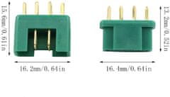 YUNIQUE GREEN-CLEAN Vysoko kvalitné mpx konektory, mužsko-ženské, konektory pre batérie modelu Rc Lipo (zelené), 5 párov