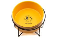 limaya keramická miska pre psy a mačky s kovovým podstavcom oranžová 15,5 cm
