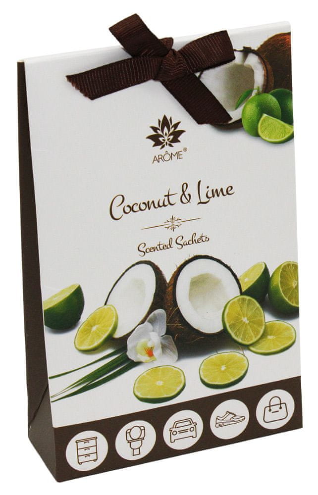Arôme ARÔME Vonné vrecúška, 3 ks v balení, Coconut and Lime