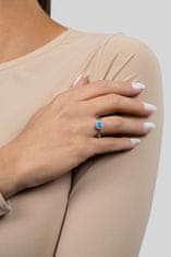 Brilio Silver Nádherný strieborný prsteň s opálom a zirkónmi RI056WB (Obvod 52 mm)