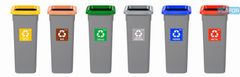 Plafor Odpadkový kôš na triedený odpad Fit Bin gray 20 l, zelený - sklo