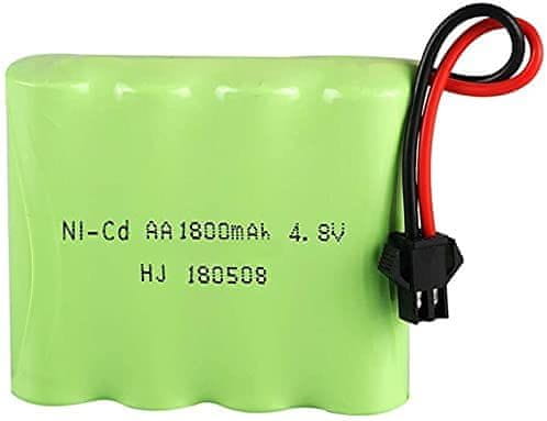 YUNIQUE GREEN-CLEAN 1-dielna nabíjateľná batéria 4.8V Ni-CD 1800mAh pre diaľkové ovládanie auta