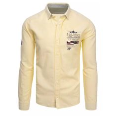 Dstreet Pánska košeľa TEAM žltá dx2293 XL