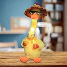 Netscroll Hračka kačica pre deti, ktorá tancuje, spieva a nahráva vaše slová a zvuky, DancingDuck