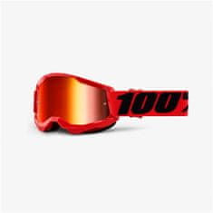 100% okuliare STRATA 2 Jr Red detské mirror černo-oranžovo-červené