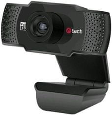 C-Tech Webkamera CAM-11FHD, 1080P, mikrofón, čierna