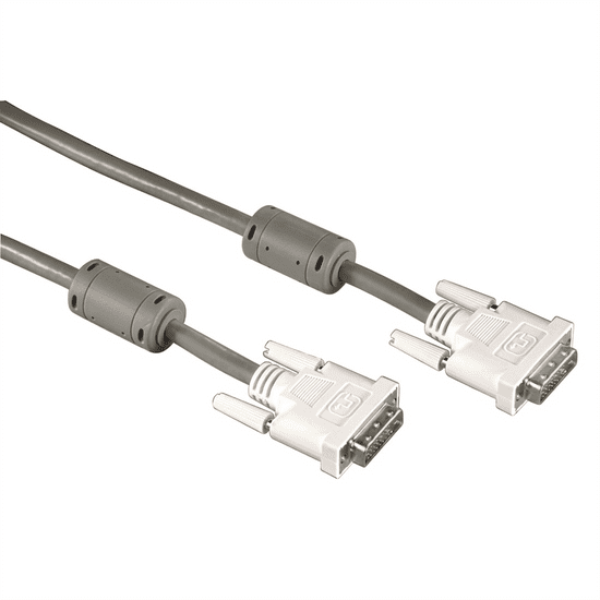 HAMA DVI prepojovací kábel, Dual link, 1,8 m, sivá