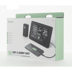 HAMA Premium, meteostanica s farebným displejom a nabíjacou funkciou USB