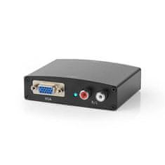 Nedis VCON3450AT - Prevodník HDMI na VGA | 1cestný - HDMI vstup | VGA + 2x RCA (L/R) Výstup