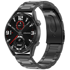 ARMODD Silentwatch 5 Pro čierne s kovovým remienkom + silikónový remienok, smartwatch