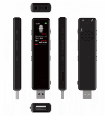 HNSAT Profesionálny digitálny USB diktafón DVR-828 (8GB)