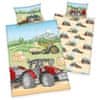 Flanelové detské obliečky Traktor