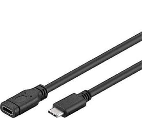 PremiumCord USB-C predlžovací kábel (USB 3.2 generation 1), C/M - C/F, 1m