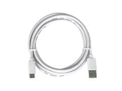 Kábel USB-C - USB 3.0 A (USB 3.2 generation 2, 3A, 10Gbit/s) 0,5m biely
