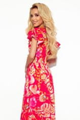 Numoco Dámske kvetované šaty Lidia ružová XXL