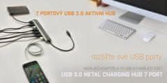 USB 3.0 HUB 7-port + napájací adaptér