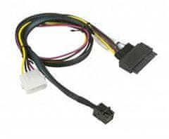 SuperMicro 55cm MiniSAS HD SFF-8643 do U.2 PCIE SFF-8639 with Power Cable
