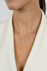 Brilio Silver Nadčasový pozlátený náhrdelník s krížikom NCL58Y