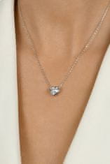 Brilio Silver Blyštivý pozlátený náhrdelník s trblietavým srdiečkom NCL69Y