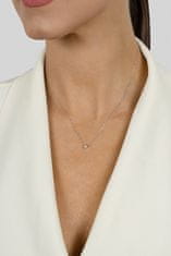 Brilio Silver Minimalistický bronzový náhrdelník so zirkónom NCL73R