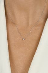 Brilio Silver Minimalistický pozlátený náhrdelník so zirkónom NCL73Y
