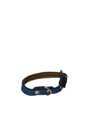 Palkar Obojok z velúrovej kože pre psov 25 cm x 14 mm modrá
