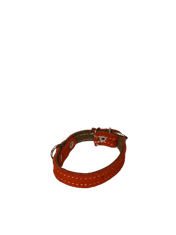 Palkar Obojok z velúrovej kože pre psov 35 cm x 16 mm červená
