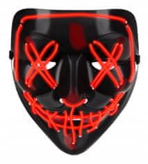 Malatec  Desivá svietiace maska čierno červená