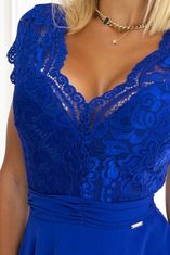 Numoco Dámske krajkové šaty Linda kráľovsky modrá XL