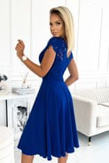Numoco Dámske krajkové šaty Linda kráľovsky modrá XL