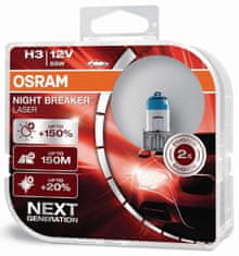 Osram OSRAM H3 12V 55W PK22s NIGHT BREAKERLASER plus 150% viac svetla 2ks 64151NL-HCB