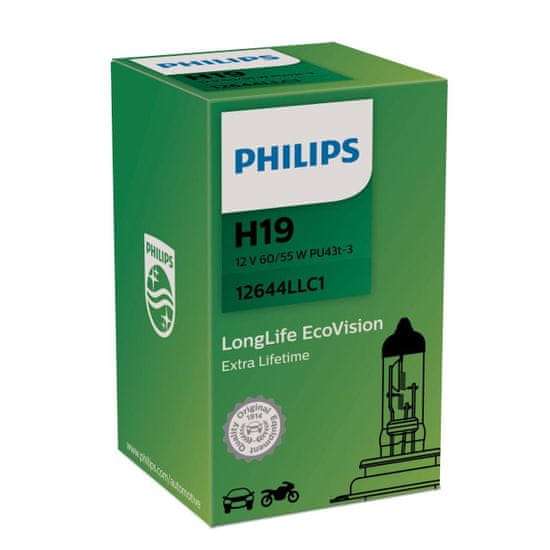 Philips Philips H19 12V 60/55W PU43t-1 LongLife 1ks 12644LLC1