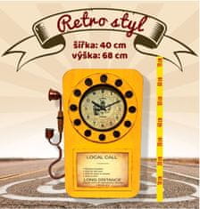 Dekoratívne retro hodiny (rozmery 40 x 68 cm)