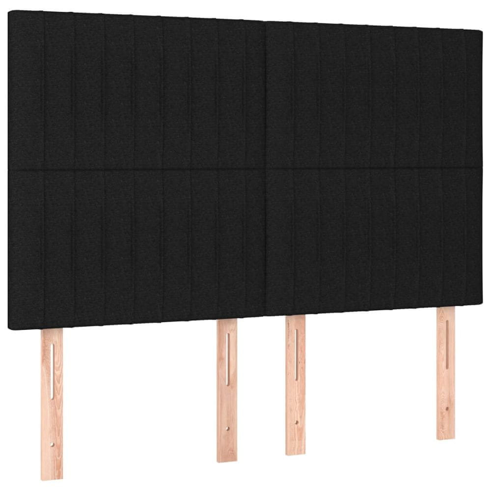 Vidaxl Čelo postele s LED čierne 144x5x118/128 cm umelá koža