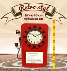 Dekoratívne retro hodiny (rozmery 40 x 68 cm)