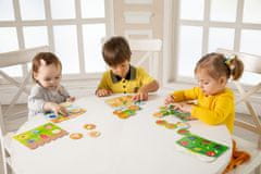 Loto pro ty nejmenší - "Šťastnou sklizeň" Vzdělávací hračky. Hry pro děti - barevné skládačky deskové hry pro batolata. Rané vzdělávání