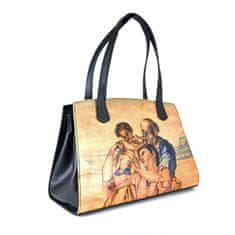 VegaLM Ručne maľovaná kabelka inšpirovaná motívom Michelangelo - The Doni Tondo