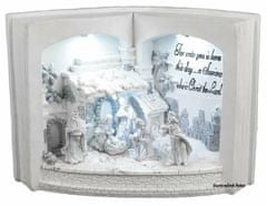 MAGIC HOME Betlehem v knihe, 3 LED, studená biela