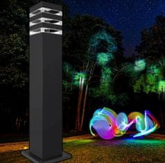 Berge Vonkajšia stĺpová záhradná lampa WiFi RGB + CCT Tuya - 5141 - 60 cm - čierna