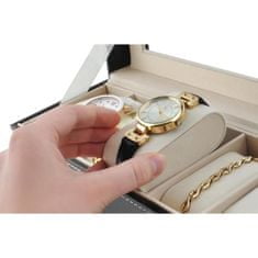 MG Organizer box na hodinky 6ks, čierny