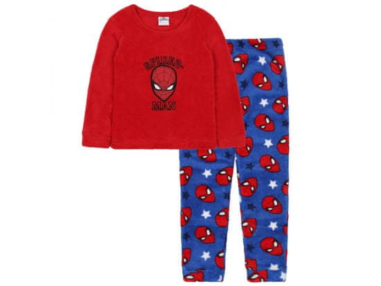 MARVEL COMICS Spiderman fleecové pyžamo s dlhými nohavicami pre chlapcov, červené, modré OEKO-TEX
