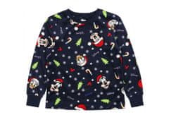 Disney DISNEY Mickey Mouse Vianočná detská pyžama, z plísu, tmavomodrá 5-6 lat 116 cm