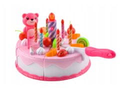 ISO Detská plastová narodeninová torta Ružová 80 dielov