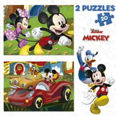EDUCA Puzzle Mickey Mouse: Zábavný park 2x20 dielikov