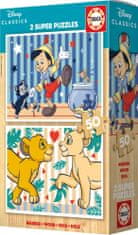 EDUCA Drevené puzzle Disney klasika 2x50 dielikov