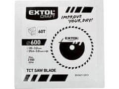 Extol Craft Kotúč pílový s SK plátky, O 600x3,8x30mm, 60T