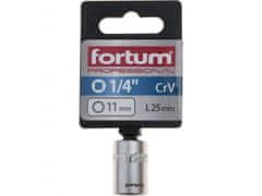 Fortum Hlavica nástrčná 1/4", 11mm, L 25mm