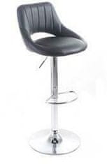 G21 Barová stolička Aletra koženková, prešívaná black